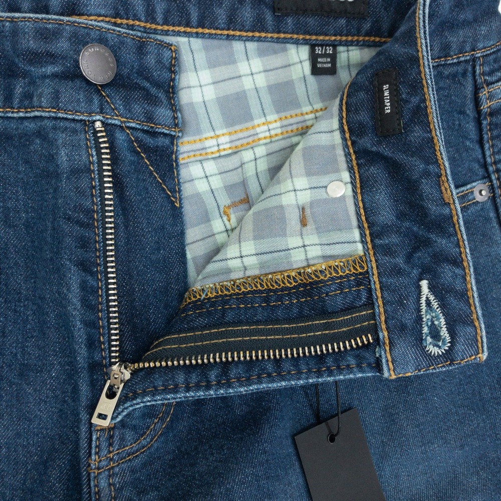 Bonobos Jeans Mens Size 32/32 Blue Slim Taper Dark Stretch Factory Sample New - Picture 6 of 16